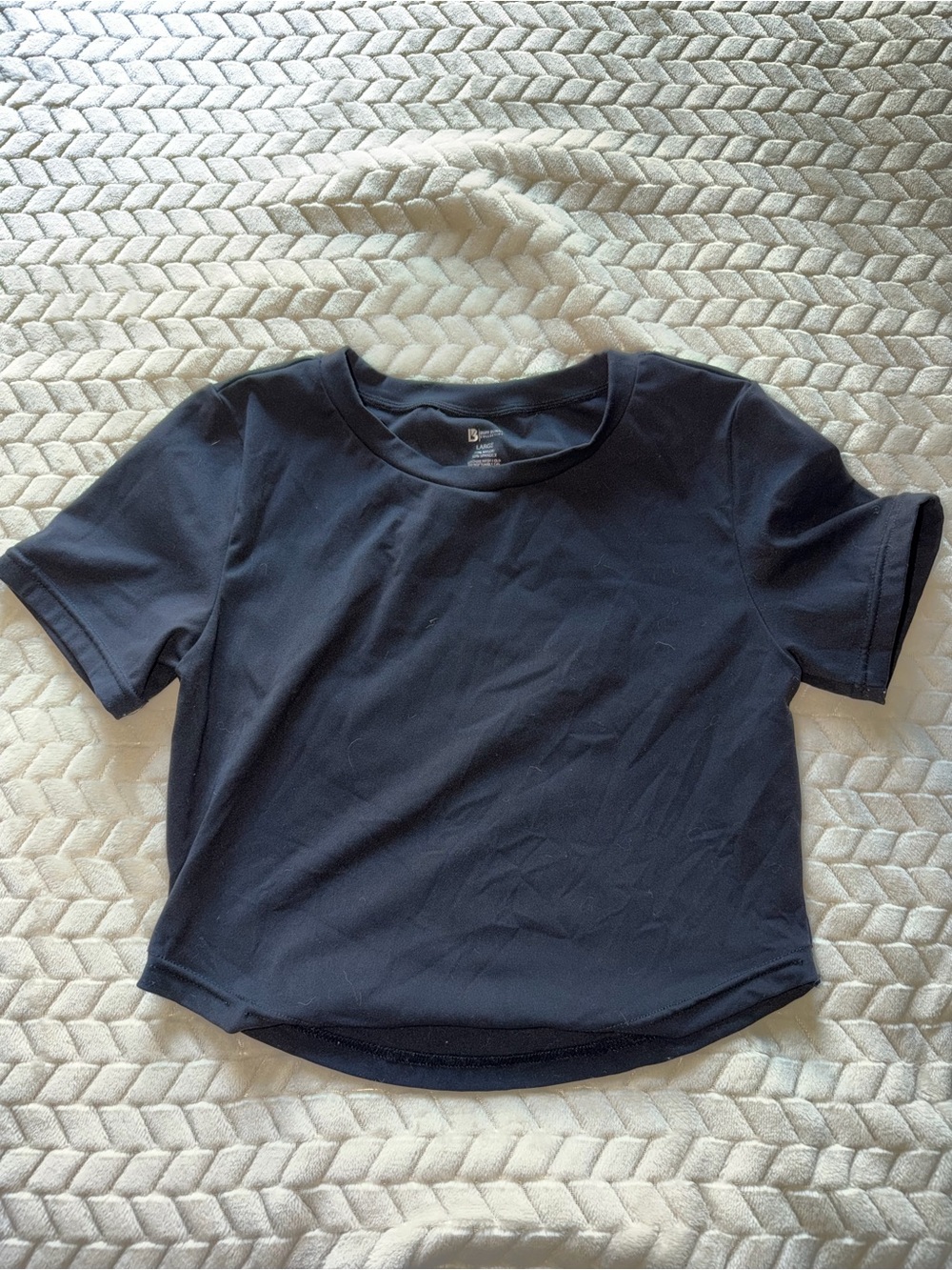 Buffbunny Black Crop Tee Black Size Large